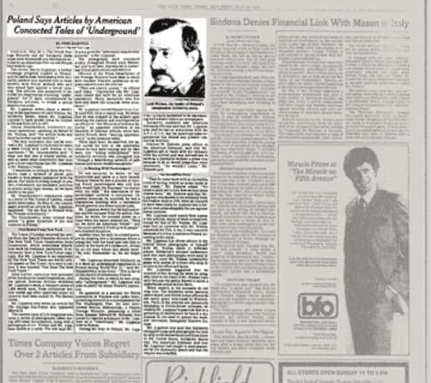 Poland Says Articles By American Concocted Tales of ‘Underground’